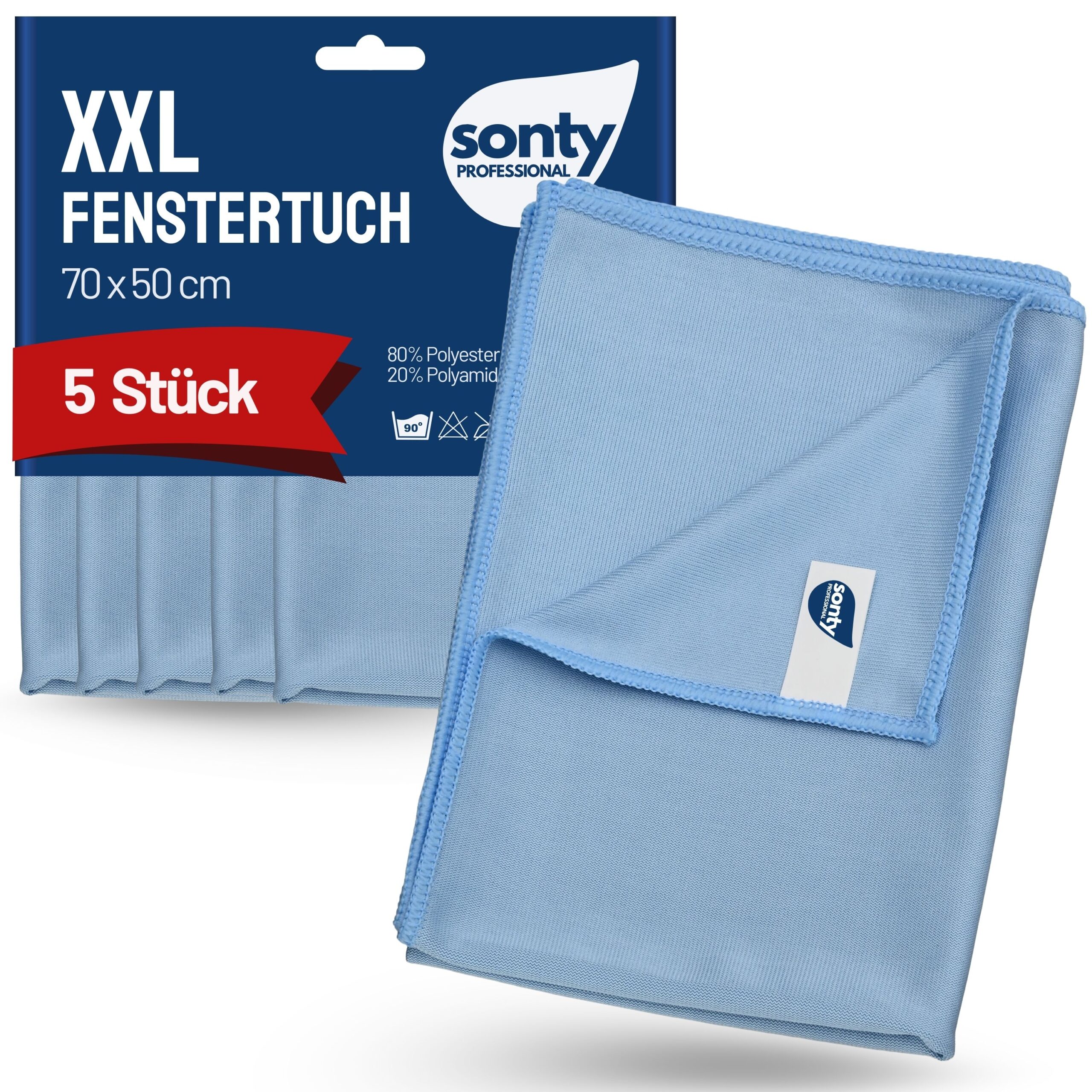SONTY Profi Fensterputztücher XL –
5er oder 10er Pack