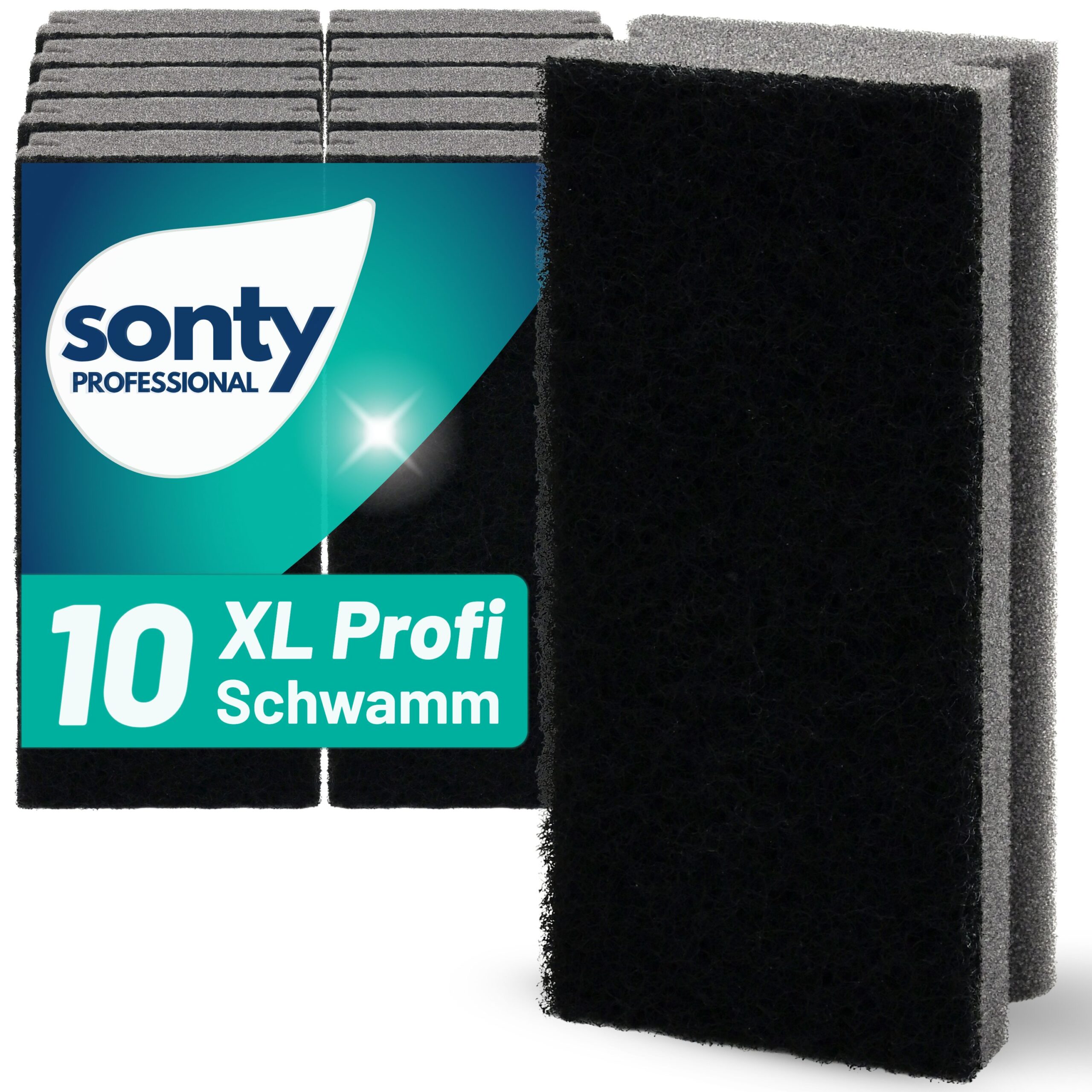 SONTY Spülschwamm XXL mit Schleifmittel – 10x Topfreiniger aus Österreich